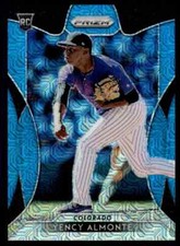 2019 Panini Prizm Blue Mojo Yency Almonte /399 Rockies #274 *Noles2148*