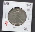 1944-Liberty Walking Half Dollar-XF