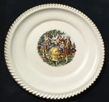 The Harker Pottery Co. Colonial Couple Plate