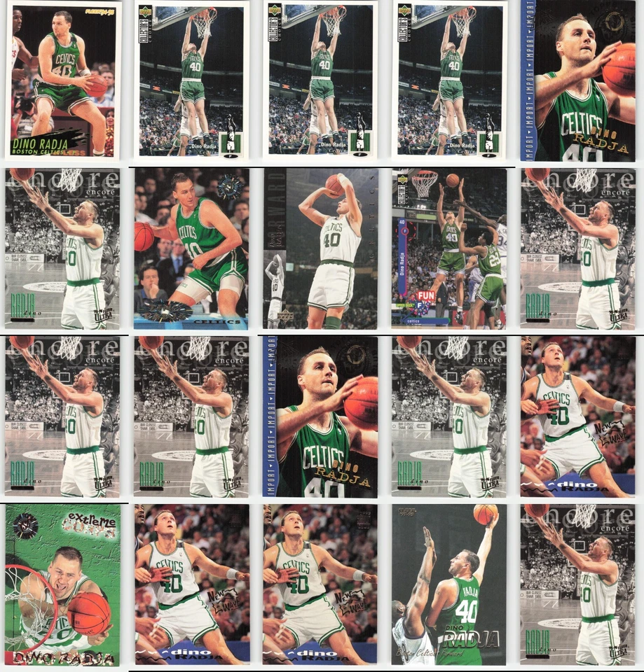 (100) Лот баскетбольных карточек Dino Radja коллекция вставок в базу НБА - Изображение 3 из 4