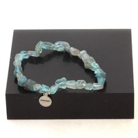 Armband Apatitperlen Aus Brasilien. Hergestellt In Frankreich. Anpassbare GrößE.