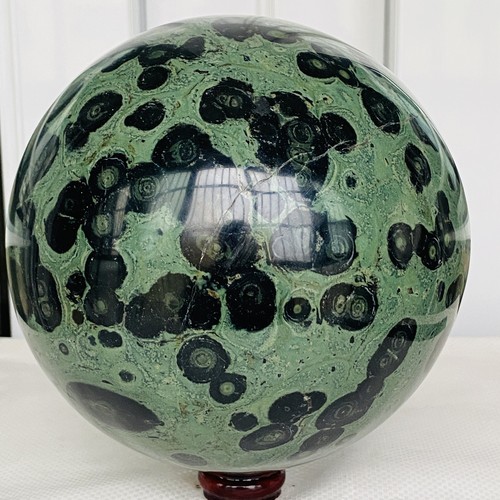 Natural Eye Green Kambaba Jasper Stromatolite Crystal Sphere Ball 6760G - Picture 3 of 12