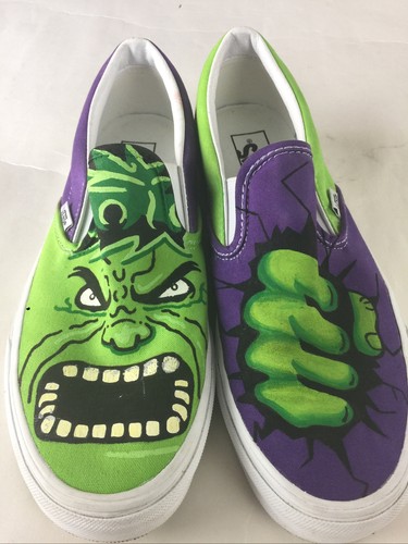 Vans Marvel Hulk Slip On Canvas Shoes 
