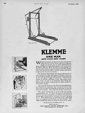 1916 Ad The Bailey-Drake Co Chicago Klemme One Man Auto Hoist & Crane