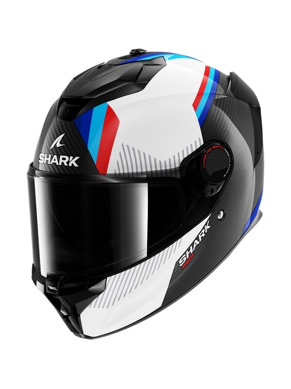 CASCO SHARK INTEGRALE SPARTAN GT PRO DOKHTA CARBON BIANCO BLU TAGLIA M