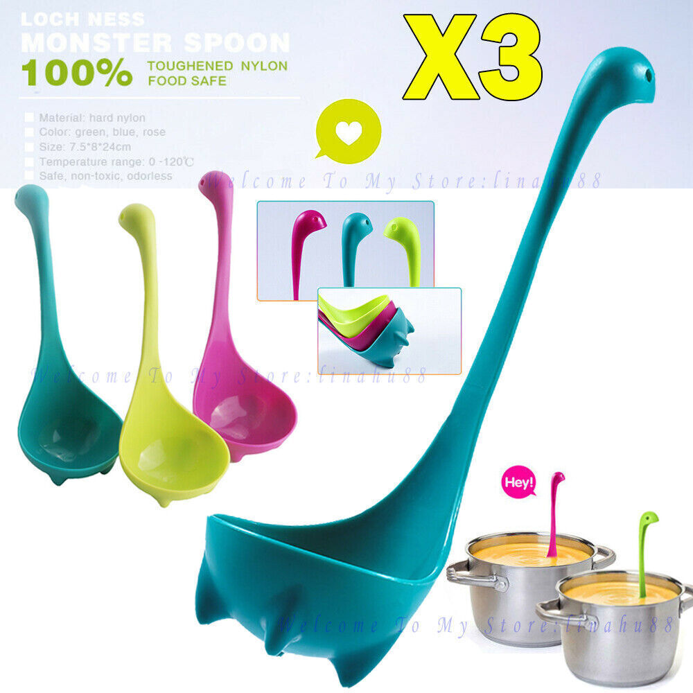 3 Suppenkelle Kelle Schöpflöffel Monsters Dino Küchenhelfer Nessie Löffel Löffel