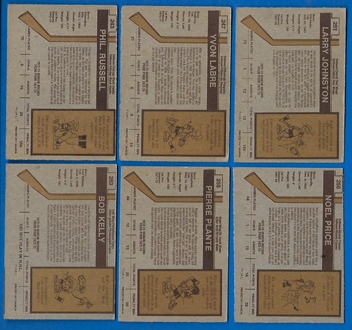 1973-74 OPC O PEE CHEE NHL CARD DARK GRAY BACK ERROR VARIATION 133-264 SEE LIST - Picture 399 of 457