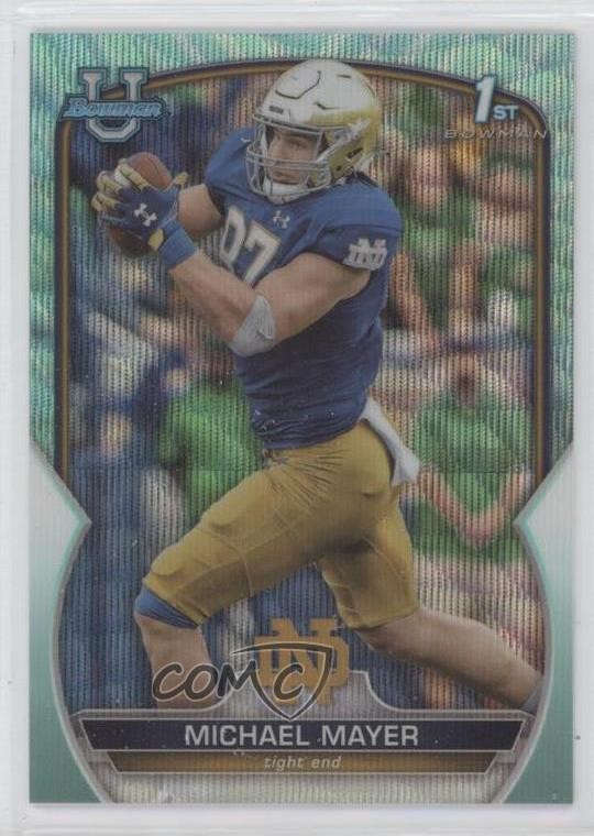 2022 Bowman U Chrome Aqua Wave Refractor 225/299 Michael Mayer #41 pe8