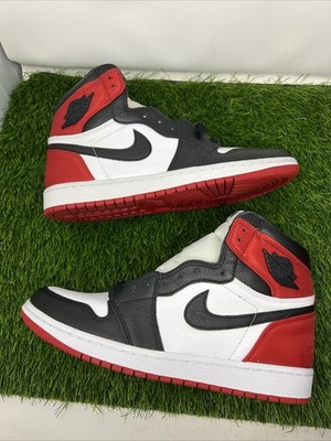 Air Jordan 1 High OG Women Sz 11.5 Black/Black-White-Varsity Red CD0461-016 RARE