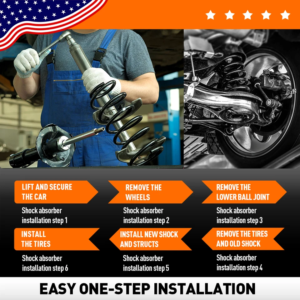 Amortiguadores traseros de repuesto FCS para Ford E-100 Econoline 1969-1974 Foto 4 de 4