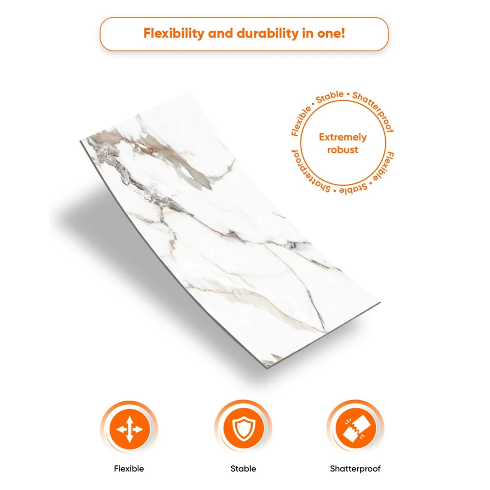 IZODEKOR 4 Pcs 24 in x 48 in PVC Marble Wall Panels - Realistic Marble Look - Image 4 of 4