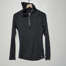 Meriwool Layers Womens Merino 190g Base Layer Long Sleeve Hoodie Gray Sz S