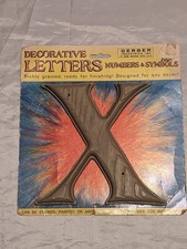 Simulated Wood grain decorative Letters in/outdoor pre-drilled New "X" Vintage