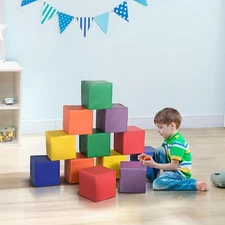 Soozier 12pc Soft Foam Building Blocks Toddler Baby Stacking Learning Toys