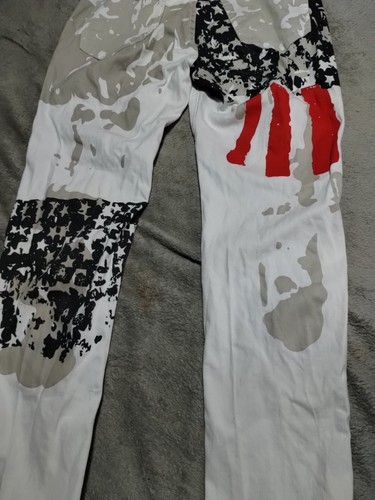 American Flag Designer Jeans White Size 34 X 31 - Picture 5 of 8