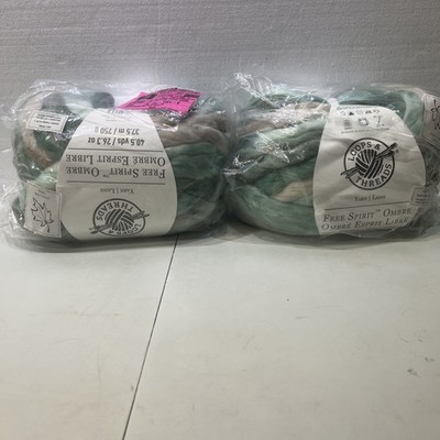 (2) Loops & Threads Free Spirit Ombre 40.5 Yards Jumbo Wool Blend 26.3 Oz Yarn