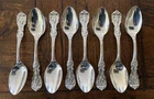 Set Of 8 Reed & Barton Francis 1st Sterling 7 1/4” Place Spoons. No Mono, EXCEL