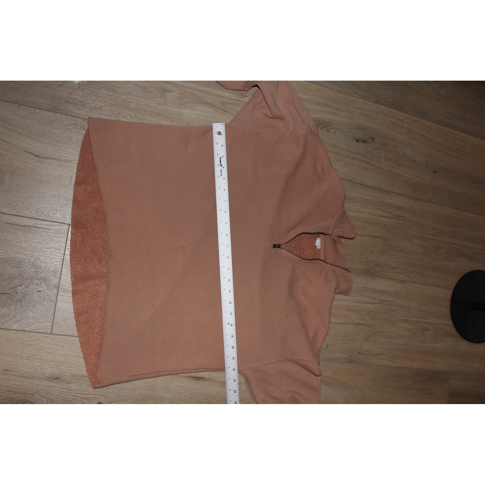 Aerie Tan Quarter Zip Pullover Sweatshirt High Low Hem XS TP Relaxed Fit image 5