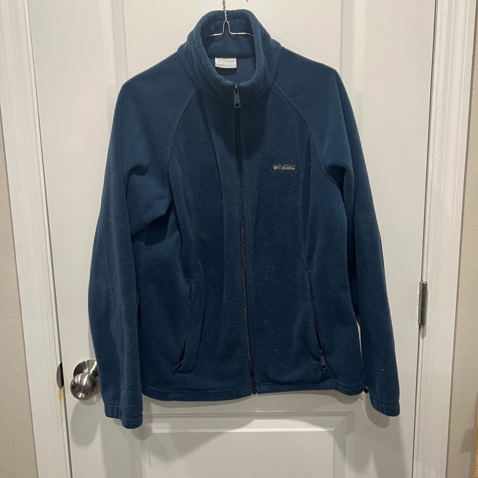 Columbia Fleece Jacket Full Zip Blue Women Size M Outdoor Hiking