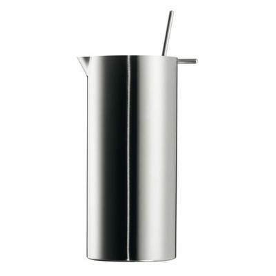 Stelton AJ Barmixer mit Sieb und Barlöffel 1 L., Designer Barmixer, Edelstahl