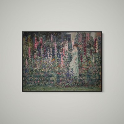 Frederick Carl Frieseke - Hollyhocks - Art Print on Paper or Canvas