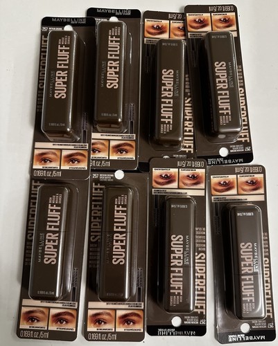 8 Pack - Maybelline 257 Medium Brown Super Fluff Brow Mousse - Picture 1 of 5