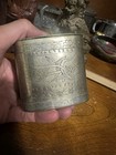 Vintage Chinese Brass Snuff Box w Engraved Calligraphy — photo 4