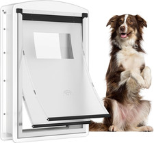   Large Dog Door for Door  Dog Door for Exterior Door Stainless Steel Frame, Mag