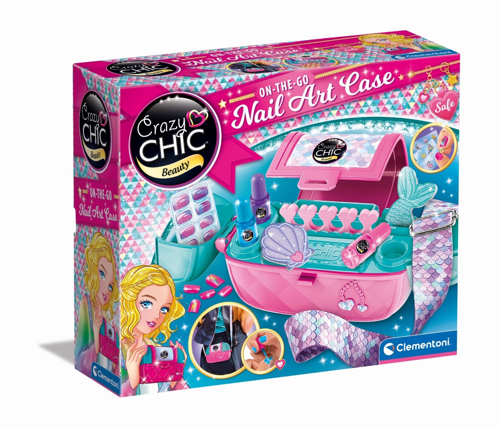Clementoni Nagelset 18206 Nail Art Case Kreativ Multicolor - Bild 2