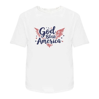 Unisex T-Shirt ''God Bless America with Stars'' - 100% Baumwolle (S-XXL) (TA050786)