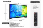 Samsung - 40 Class F6000F Series LED Full HD Smart Tizen TV (2025)
