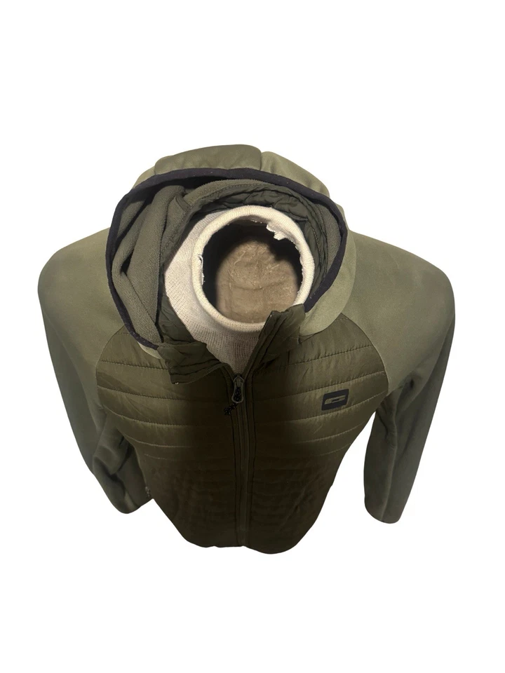 Jack & Jones Core JCOMulti Quilted Hooded Jacket Green Men’s Size M Full Zip 142 - Image 2 of 4