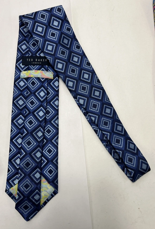 Ted Baker London Mens Necktie Lot Of 4 Multi Color Silk Lot Of 4 - Image 4 of 4