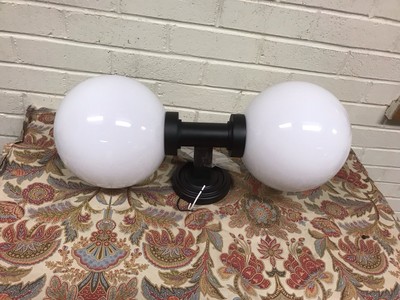 NEW Z-LITE INDOOR OUTDOOR DOUBLE LIGHT FIXTURE BLACK & WHITE 3 AVAILABLE
