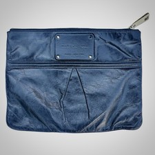 Pochette pochette Y2K Marc Jacobs italiana in pelle nera con zip Parigi New York