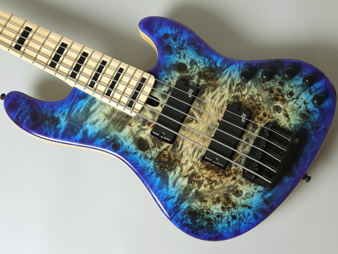 Mayones Jabba Custom EP 5ST Trans Jeans Black 3TONE Blue Burst New