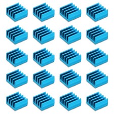 20 Pcs Heatsink 9x9x5mm Aluminum Heat Sink with Thermal Blue Sticker Sky Blue