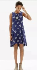 NWT Madewell Silk/Cotton Flowerstamp Sheath Dress -Size M CHIC OLDSTOCK