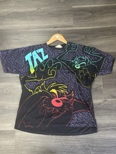 MLB AOP Grunge Graphic T-Shirt Taz Looney Tunes Vintage 90s, Size XL