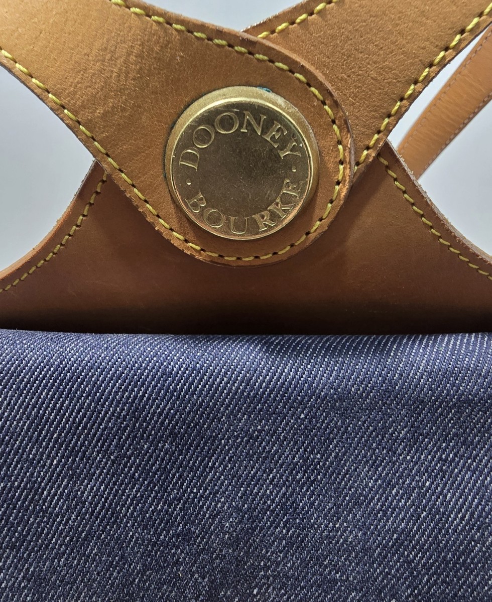 Vintage Dooney & Bourke Denim Leather Cabriolet Backpack USA Vintage Dooney & Bourke Denim Leather Cabriolet Backpack USA  main image 2