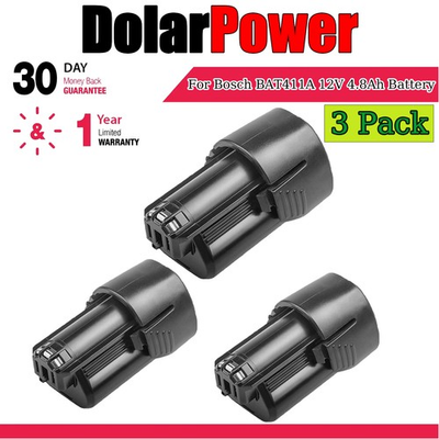 #ad 3X 4.8Ah For Bosch 12V Lithium ion Battery BAT411 BAT412 BAT414 GSR GDR GSB GWI $75.99