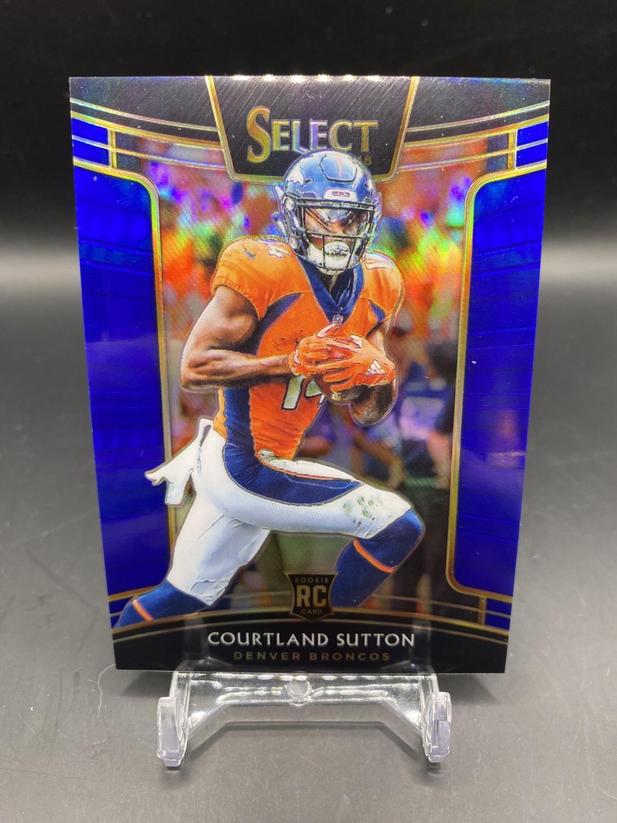 2018 Panini Select Courtland Sutton Rookie Blue Prizm /175 Denver Broncos #76