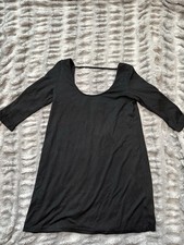 tobi little black dress jersey draped back new with tag size small