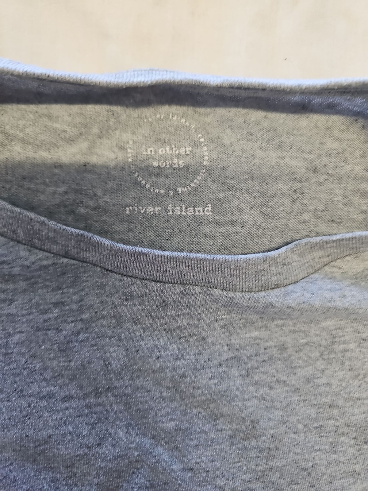 River Island Grey Marl Short Sleeve T-Shirt UK20 HH201 image 2