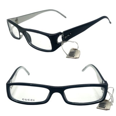 Gucci GG2584 Brillengestell - Schwarz / Weiß - Größe 53/16 - Made in Italy
