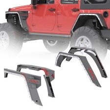 Front Rear Fender Flares For 2007-2018 Jeep Wrangler Jk Steel Textured Front Rear Fender Flares For 2007-2018 Jeep Wrangler Jk Steel Textured