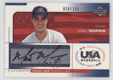 2004 USA Baseball 25-Year Anniversary Signatures Black Ink Matt Morris Auto 04br
