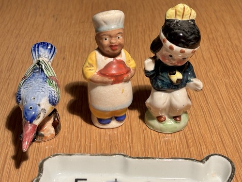 Vintage Florida Shape Souvenir Trinket Ashtray Occupied Japan S&P Shakers