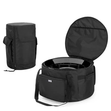 SAMDEW 19-Inch Outdoor Fire Pit Bag and 20lb Propane Tank Cover, Black, Bag O...