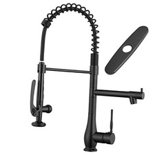 Kitchen Faucet with Pull Down Sprayer Single Handle High Matte Black Classic